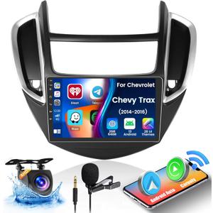 Fulukufor Chevy Trax 2014-2016 2+64GB Android 13 Car Stereo with Wireless Car Play Android Auto, 9" Touch Screen Radio Dash Kit GPS Navigation WiFi Bluetooth SWC Mic Backup Camera