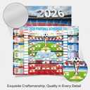 2 x Julyxi 2026 World Cup 48 Team Waterproof Wall Chart Poster, 31.5"x23.6" Tournament Schedule Tracker with Group & Knockout Bracket, Soccer Wall Decor Ultimate Gift for World Cup Fans