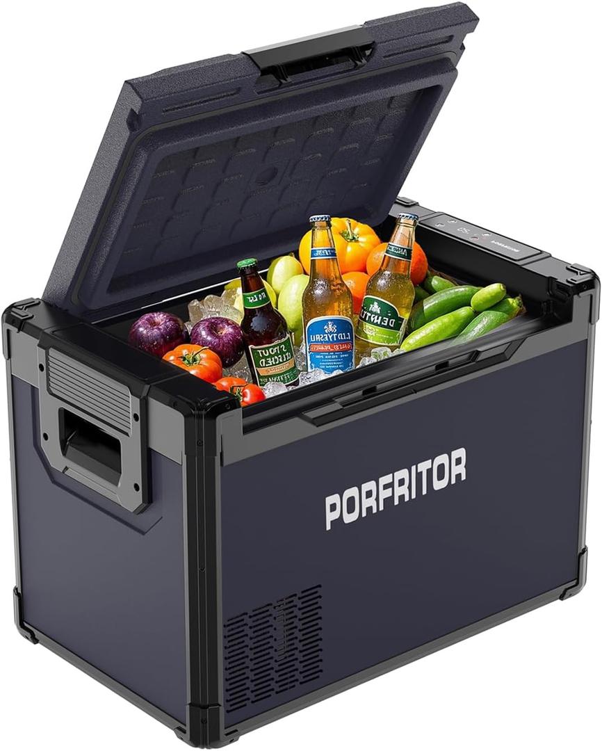 12 Volt Refrigerator, 32QT(30L) Electric Cooler, 12V Car Fridge LCD touch Control, 12V Cooler -4~68, Portable Freezer 12/24V DC 110-240V AC for Camping, Travel, Truck, Home (32QT(30L) car refrigerator)