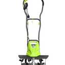 BUCOTOD 18-Inch 13.5 Amp Tiller/Cultivator with 6 Steel Tines, 3-Adjustable Wheels, Foldable Handle, 8'' Tilling Depth Electric Corded Tillers, Electric Garden Rototiller for Garden Lawn Soil Digging