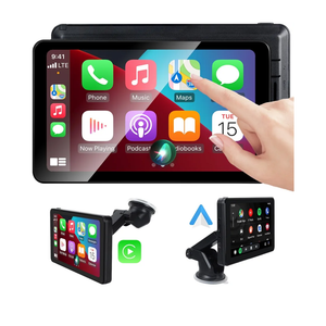 Wireless CarPlay Screen Android Auto for Car, 7" Touch Screen Naivgation Portable Car Stereo CarPlay Bluetooth Mirror Link, Siri, AirPlay, AUX, Voice Assistant for All Vehicles Upgrade