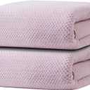 2-Pack Microfiber Bath Towels (27x54 Inches) - Ultra Soft & Quick Dry, 3X Absorbency, Lightweight for Gym, Yoga, Travel & Spa - Perfect for Home, Fitness & Post-Workout,(Purple)