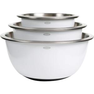 OXO Good Grips 3Piece StainlessSteel Mixing Bowl Set