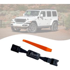 Auto Stop Start Disabler for J-eep 2018-2024 Wrangler JL/JLU 2020-2024 Gladiator JT Disable idle Stop Turn Off Auto Shut Off by Default Error Free Stop-Start Bypass Device Module