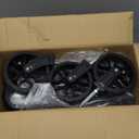 Collapsible Wagon Cart with Wheels Foldable - Folding Utility Heavy Duty Wagons Carts for Grocery Sports Garden Shopping Camping Wheelbarrows (Black, 90L)