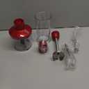 Blackcow Multi-Use 5 in 1 Immersion Blender 3.0, BPA-Free, 800W 12 Speed Hand Blenders for Kitchen, Copper Motor Stainless Steel Blade Emulsion Blender Handheld with Chopper, Whisk and Frother, Red