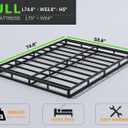 Box Spring Full Size Bed 5 Inch Low Profile Black Heavy Duty Metal Mattress Foundation with Fabric Cover/Easy Assembly/Non-Slip/Noise Free