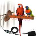 Heated Bird Perch Birdcage Heater Birds Warmer for Cage Adjustable Temperature Winter Birds Heater for Parrots Conure Cockatiels Parakeets Small Bird