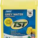Camco TST Camper/RV Grey Water Odor Control - Removes Grease Buildup in Gray Water Tank, Sink & Shower Drains - 4oz Treats 40-Gal Holding Tank - Safe Septic Tank Treatment - Lemon, 64 oz (40256) (64 Fl Oz (Pack of 1)