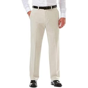 Haggar Men's Cool 18 Pro Classic Fit Flat Front Casual Stretch Performance Golf Pant - Regular and Big & Tall 4XL