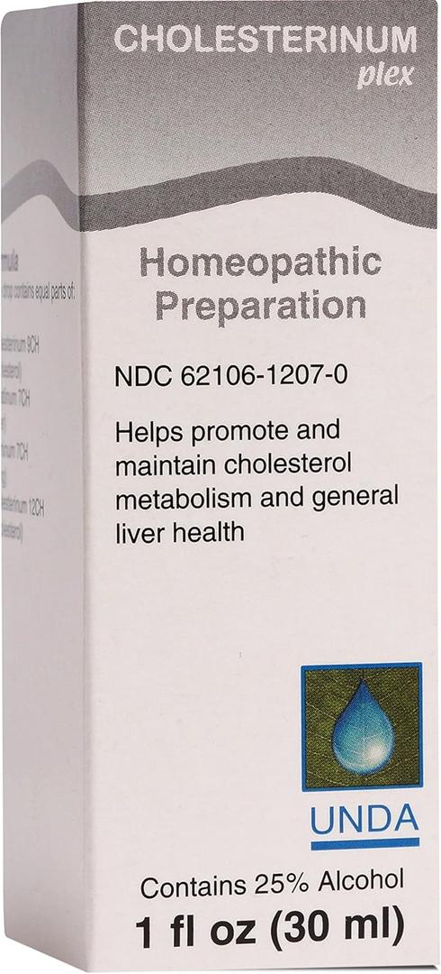 UNDA Cholesterinum Plex | Homeopathic Remedy Supports Liver Health | 1 fl. oz. 06/2028