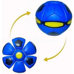 UFO Magic Ball, Portable Flying Toys Creative Fly Saucer Stomp Magic Balls, Decompression Flying Flat Disc Balls Toy for Childrens Outdoor Sports Kids Gift (Football Blue)