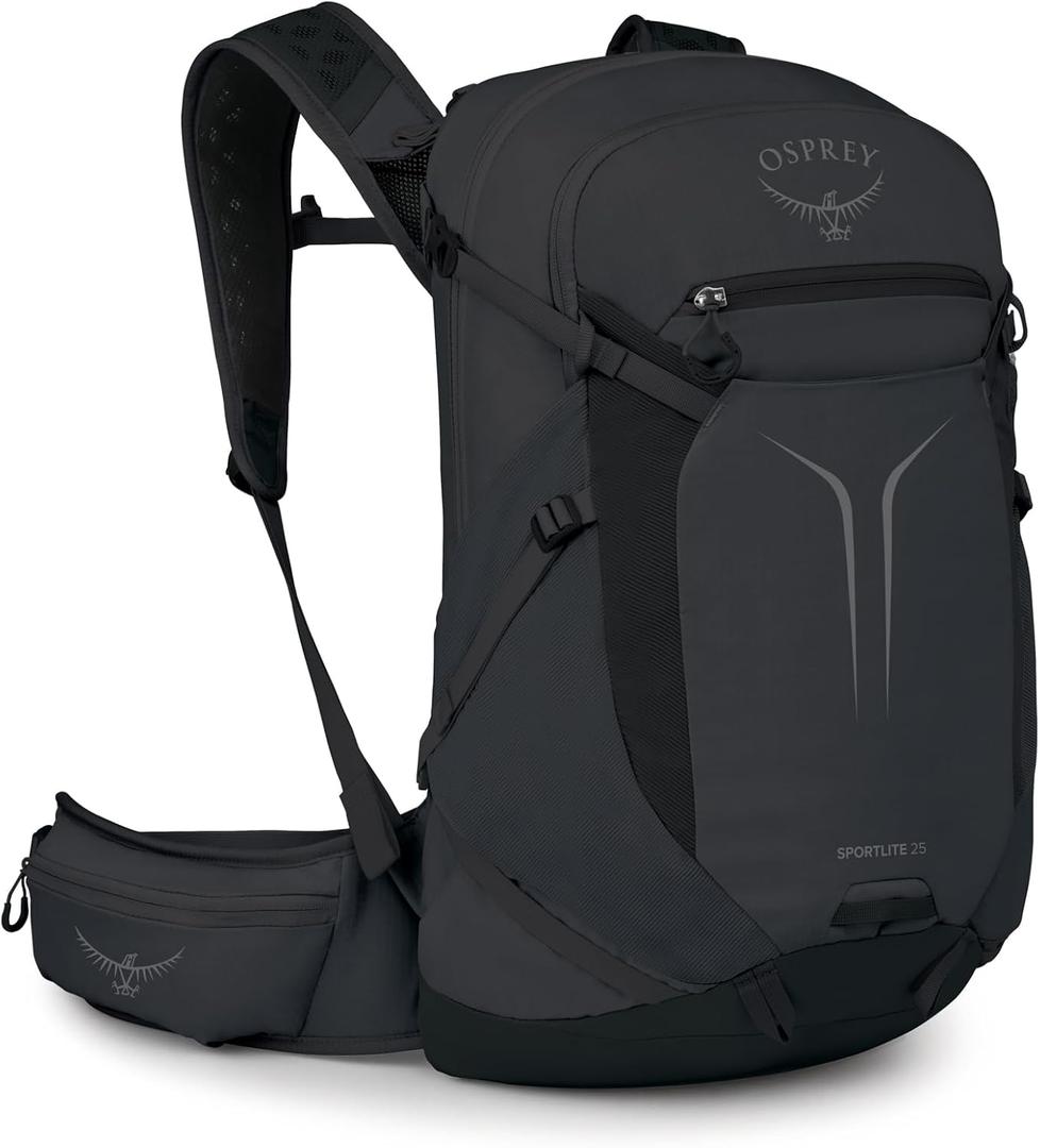 Osprey Sportlite 25L Lightweight Hiking Backpack, Black OS, 25l - Extended Fit