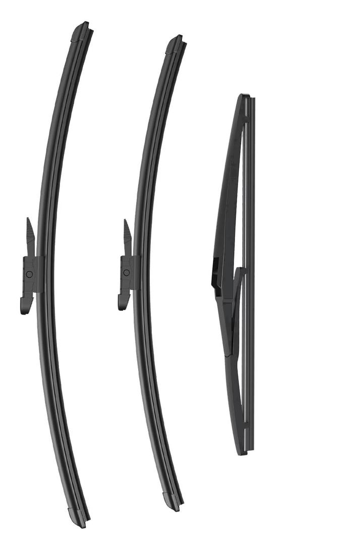 20"+20"+12" Water Repellent Windshield Wiper Blades Replacement, Automotive Silicone Wiper Blades