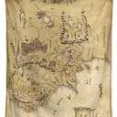 Middle Earth Map Blanket Soft Flannel Fleece Throw Blanket for Couch Bed Bedroom Decor 50"X40" 
