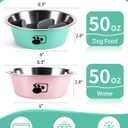 RooXchowla Slow Feeder Dog Bowls, 6cups Large Capacity, Set of 2, Including Two Bowls and one Slow Feeder Insert, Suitable for Large and Medium-Sized Dogs