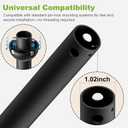 Haipeel 36 Inch Ceiling Fan Downrod, 3 FT Extension Rod with Extended Cord, 1 Inch Diameter Not Threaded Downrod for Ceiling Fan, Heavy Duty Ceiling Fan Accessories (Black)