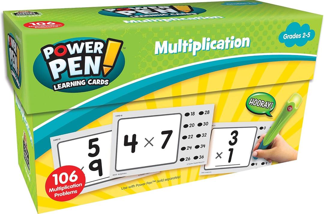 Teacher Created Resources Power Pen Learning Cards: Multiplication (6459) (Medium)