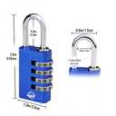 SISAV 4-Digit Aluminum Combination Padlock for Gym,School Lockers,Toolbox,Fence Gate,and Employee Locker,(Black 1pack)