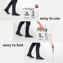 Vigar Compact Step Stool Foldable, 12-1/2-inch Step Stools for Adults up to 330 Pound, Lightweight Stool, Non-Slip Folding Step Stool, Grey Terrazo Pattern