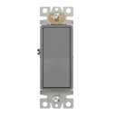 ENERLITES Single Pole Decorator Paddle Light Switch, Residential Grade, 15A 120V-277V, Gloss Finish, Grounding Screw, Back Insert and Side Terminals, 91150-GY, Gray