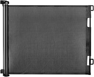 Retractable Baby Gate,Mesh Baby Gate or Mesh Dog Gate,33" Tall,Extends up to 71" Wide,Child Safety Gate for Doorways,Stairs,Hallways,Indoor/Outdoor（Black,33"x71"）
