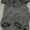 Lukovee Recovery Suit for Dogs, Onesie Surgery Recovery Suit for Female Male Dogs, Abdominal Wounds Cone E-Collar Alternative Prevent Licking Spay Recovery Suit (Grey,Medium)