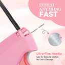Stitch Gun for Clothes, Handheld Quick Sticky Sewing Tag Gun Fixer instant Pants Hemming Tool, Tagging Gun for Clothing, Includes 6 Needle,5000 Pcs Micro Fasteners(2500 White & 2500 Black)