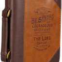 Christian Art Gifts Classic Bible Cover Do Not Be Afraid Joshua 1:9 Faux Leather, Toffee/Brown, XL (Extra Large)