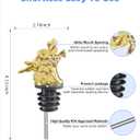 Dragon Head Wine Aerator Pour Spout, Decanter Olive Oil Liquor Bottle Pourers, Gold Plated Alcohol Spirits Whiskey Creative Gifts for Ball Party Bar