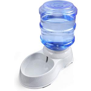 Pet Water Dispenser Station - 1 Gal Replenish Pet Waterer for Dog Cat Animal Automatic Gravity Water Drinking Fountain Bottle Bowl Dish Stand