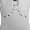 DELUX M800Ultra Wireless Gaming Mouse, 55g Lightweight, Nordic 52840 MCU, 1000Hz Polling Rate, PAW3395 Sensor, 26000DPI, Up to 120 Hrs Battery Life, Tri-Mode Connection, Huano Switches (600mAh-White)