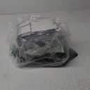 Yeaqee 50 Pack Metallic Gift Bags with Handle and Tissue Paper Gold Foil Thank You Bag for Thanksgiving Day Christmas Wedding 5 Senses Gifts Holiday Party Favors 9x7x3.15''(White Black)