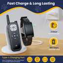 Wireless Dog Fence, Electric Fence for Dogs,Training Collar with Remote Control 3800FT Range, Portable Dog Perimeter Collar with 3 Training Mode Flash Light & Waterproof for 2 Dogs Collar