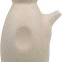 Cabilock Ceramic Soy Sauce Container Japanese Style Seasoning Pot Oil Dispenser with Lid Kitchen Condiment Bottle for Vinegar Spices 5.90X3.74X2.95In