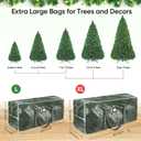 BALEINE 9 ft Christmas Tree Storage Bag, Heavy Duty Extra Large Artificial Christmas Tree Bag with Reinforced Handles and Dual Zippers Wide Opening (Transparent, 9 ft)
