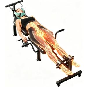 Spine Decompression Table Back Stretcher - Full Body Traction & Stretch Machine for Home Cervical Traction Lumbar Stretching, Flexibility Training, Mobility Support
