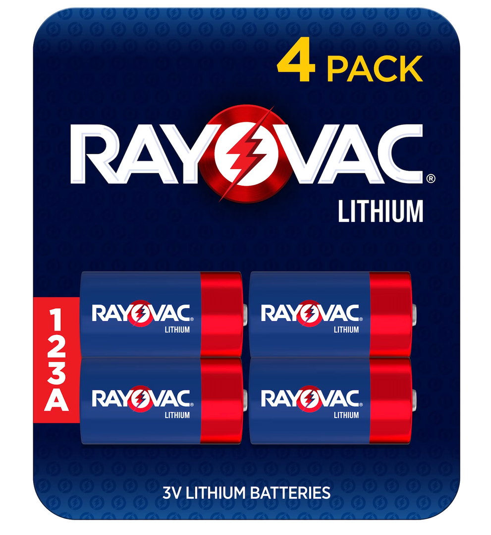Rayovac - Photo Lithium Batteries Size 123A 3V, 4 Pack