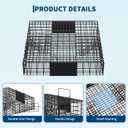 Garvee Squirrel Trap with Carrying Handle 2-Door Humane Live Animal Catch Release Cage Indoor Outdoor Catcher for Chipmunks Squirrels Weasels Voles Rabbits Moles Guinea Pigs Hamsters