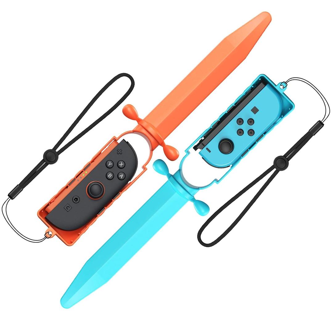 FYOUNG Game Sword for Nintendo Switch Sports Swordplay Game & for Legend of Zelda with Wrist Straps Compatible with Switch 2/1/OLED