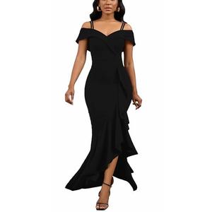 2026 Wedding Guest Dresses for Women Black Gowns Formal Evening Gala Mermaid Elegant Dresss M