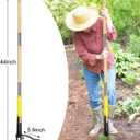 Weed Puller Tool with Long Handle,44'' Heavy Duty 4-Claw Stand Up Garden Weeding Tool-Double Weeding Technique,Weed Remover Tool That not Body BendingErgonomic