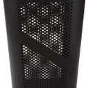 Mind Reader Slim Laundry Hamper with Lid, 60L Clothes Basket, Ventilated Plastic, Brown