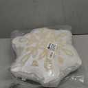 SARO LIFESTYLE Crystal Frost Snowflake Poly Filled Throw Pillow