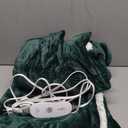 HYLEORY Heated Throw Blanket Flannel Electric Blanket Throw with 4 hrs Timer Auto-Off & 3 Heating Levels Sherpa Heated Blankets with Overheating Protection,50"x60",Green