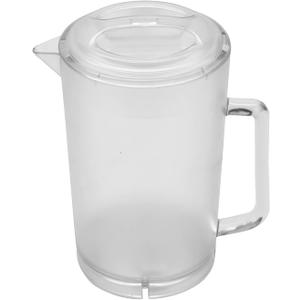 G.E.T. P-3064-1-CL-EC Heavy-Duty Shatterproof Plastic 2 Quart Pitcher with Lid, BPA Free (64 Ounce), Clear