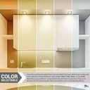 Sunlite 87805 LED 4-Inch Recessed Slim Downlight Fixture, 12 Watts (65W=), 700 Lumens, Indoor & Outdoor, Color Selectable 27K/30K/35K/40K/50K, 90 CRI, 120V, Dimmable, ETL Listed, Matte Black, 1 Pack