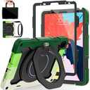 ROISKIN for iPad Air 5th 4th Generation Case (2022 2020) 10.9 inch & iPad Pro 11 Case 4th/3rd/2nd/1st Gen[Screen Protector,15ft Drop Protection] with 360 Stand Hand Strap for Kids Women Man