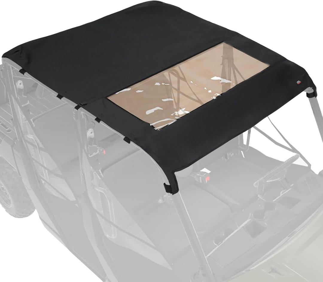 KEMIMOTO 4-6 Seat Crew Canvas Roof Soft Top Tint Compatible with Polaris Ranger Crew 1000 / Ranger Crew XP 1000 / Ranger Crew 900 2014-2025 Waterproof Sunshade Roof Top Accessories