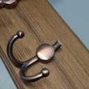 SKOLOO Coat Rack Wall Mounted - 38.3'' Long, Pack of 2, Wooden, Heavy Duty, Rustic Coat Hooks for Wall, Wall Coat Rack with 10 Triple Hooks for Hanging Clothes, Jacket, Hat(Brown & Retro Red)